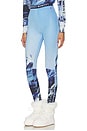 view 3 of 6 Printed Base Layer Leggings in Ski Lift Blue