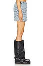 view 4 of 7 Quilted Mini Skirt in Light Denim