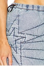 view 7 of 7 Quilted Mini Skirt in Light Denim