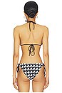 view 3 of 4 HAUT DE MAILLOT DE BAIN PM in Houndstooth, Black & Snow White