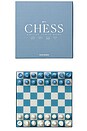 view 5 of 8 Classic Chess Set in Dusty Blue