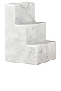 view 3 of 6 MARBLE BOOKEND BLACK/WHITE 계단 큐브 북엔드 in Black & White