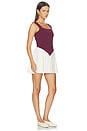 view 2 of 3 ROBE COURTE KASUMI in Burgundy & Chantilly