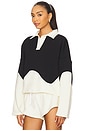view 2 of 4 Wave Sofia Sweater in Black & Chantilly