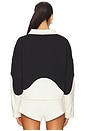 view 3 of 4 Wave Sofia Sweater in Black & Chantilly
