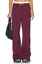 view 1 of 6 Boxer Pant in Burgundy & Chantilly