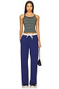 view 6 of 7 Boxer Pant in Navy & Chantilly