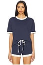 view 1 of 4 Akari T-Shirt in Navy & Chantilly