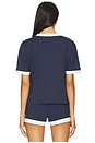view 3 of 4 Akari T-Shirt in Navy & Chantilly