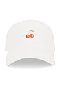 view 2 of 3 Cherries Embroidered Dad Hat in White