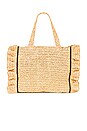 view 2 of 4 The Sogno Beach Tote with Ruffle in Natural
