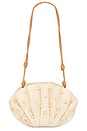 view 1 of 5 The Origami Beaded Scallop Clutch in Natural