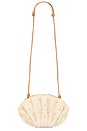 view 5 of 5 The Origami Beaded Scallop Clutch in Natural