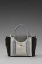 view 2 of 6 Chanteuse Medium Satchel in Black/White in Black & White