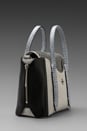 view 3 of 6 Chanteuse Medium Satchel in Black/White in Black & White