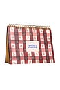 view 1 of 4 Floral Gingham Monthly Desk Pad in 