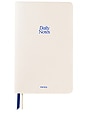 view 1 of 5 Daily Notes Soft Faux Leather Lined Notebook in Off White