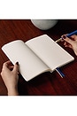 view 5 of 5 Daily Notes Soft Faux Leather Lined Notebook in Off White