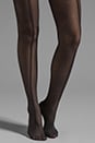 view 1 of 4 Paneled Mesh Front Seam Tights in Black