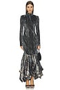 view 1 of 4 Maxi Dress in Anthracite & Multi