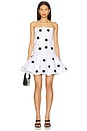 view 1 of 4 Strapless Flare Mini Dress in White