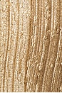 view 4 of 4 Strapless Straight Neck Sequin Dress W/ Plisse Skirt in Gold & White