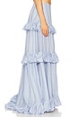 view 3 of 6 Maxi Ruffle Tiered Skirt in Blue Multi