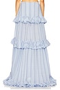 view 4 of 6 Maxi Ruffle Tiered Skirt in Blue Multi