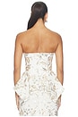 view 3 of 5 Corset Strapless Panier Top in White & Multi