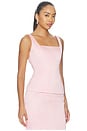 view 2 of 4 Corset Seam Tank in Light Pink