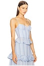 view 2 of 5 Bralette Corset With Peplum in Blue Multi