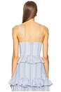 view 3 of 5 Bralette Corset With Peplum in Blue Multi