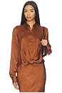 view 1 of 4 Fron Button Down Blouse in Toffee
