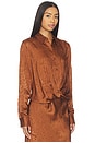 view 2 of 4 Fron Button Down Blouse in Toffee