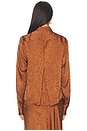 view 3 of 4 Fron Button Down Blouse in Toffee