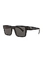 view 2 of 3 Rectanglular Frame Sunglasses in Black