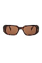 view 1 of 3 Oval Frame Sunglasses in Brown