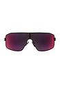 view 1 of 3 Linea Rossa Shield Frame Sunglasses in Black, Red, & Orange