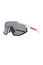 view 2 of 3 Linea Rossa Shield Sunglasses in White Rubber