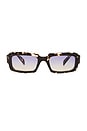 view 1 of 3 Rectangular Frame Sunglasses in Black Crystal