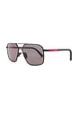 view 2 of 3 Aviator Sunglasses in Matte Black