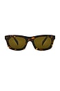 view 1 of 3 Rectangular Sunglasses in Honey Tortoise & Dark Brown
