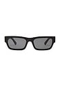view 1 of 3 Rectangular Frame Sunglasses in Black
