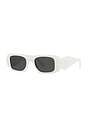 view 2 of 3 Scultoreo Narrow Sunglasses in White & Dark Grey