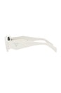 view 3 of 3 Scultoreo Narrow Sunglasses in White & Dark Grey