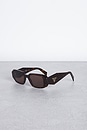 view 2 of 3 Scultoreo Narrow Sunglasses in Tortoise & Brown