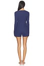 view 4 of 6 Waffle Sleep Romper in Navy