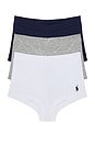 view 1 of 5 Bikini 3pack in Navy, White Cloud & Heather Grey Pack