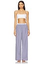 view 5 of 6 PANTALON in White Cloud & Beacon Blue