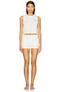 view 1 of 4 Short Sleeve & Gathered Waist Boxer in Egret